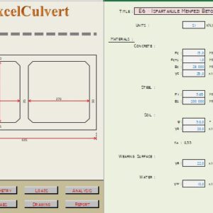 Concrete Box Culvert analysis and Design Spreadsheet