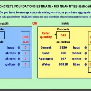 Concrete Mix Design EXCEL Calculator