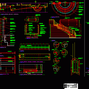 Circle stairway dwg template