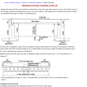 Bridge ABUTMENT DESIGN EXAMPLE