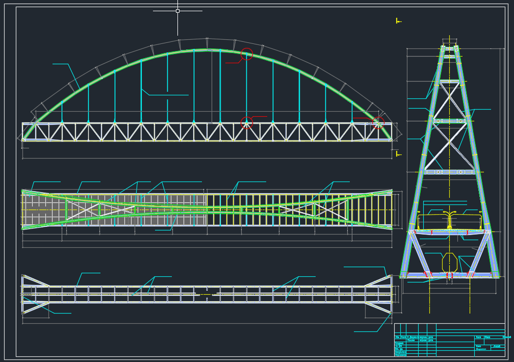 Мост чертеж dwg