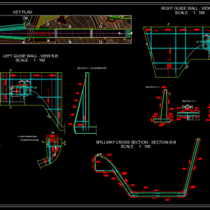 Spillway and Walls Reinforcement Free DWG