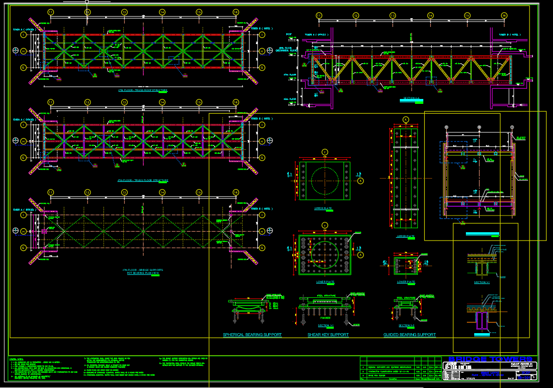 Steel Bridge details Free DWG 