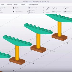 Bridge Pier and Bridge Deck Modelling in TEKLA STRUCTURES