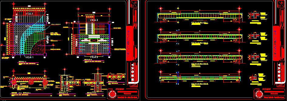 Details of beams free DWG