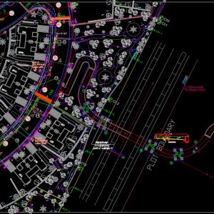 Pedestrian Bridge FREE DWG