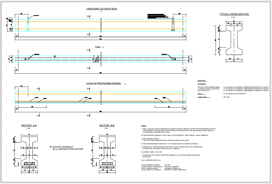 Girder Framework Plan Free Drawing