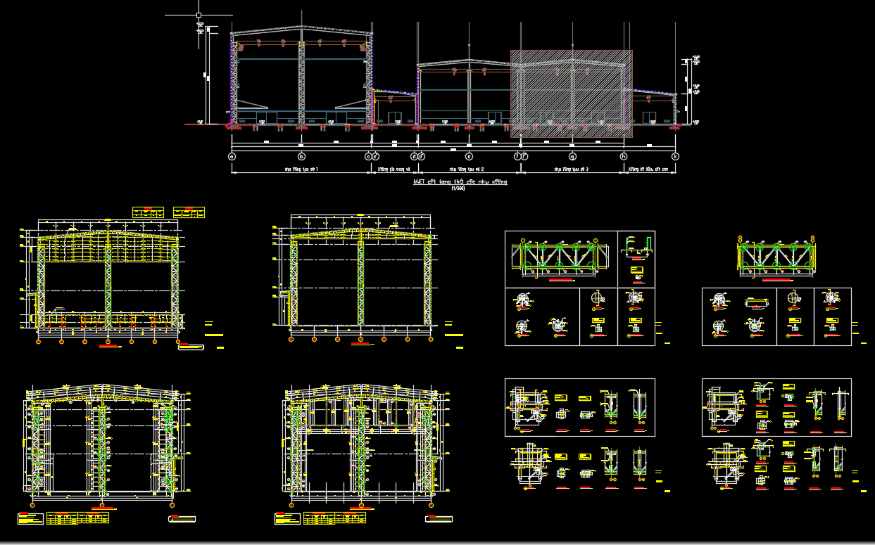 Section drawing of light steel frame structure by HGAA | Archello