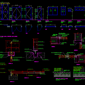 Steel Sliding Door autocad Drawing