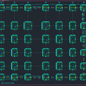 Precast Pile Layout plan Free DWG