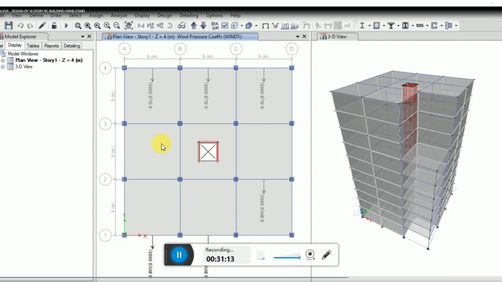 Seismic Analysis and design of 10 stories RC Building using ETABS