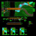 Wooden Bridge Autocad Drawing