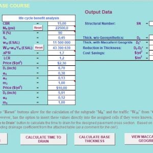 Design of Flexible Pavements with Geogrid Spreadsheet