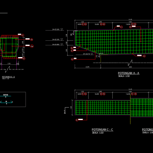 Pier Head Reinforcement details Free DWG