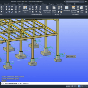 ADVANCE STEEL 2020 : WIND BRACING/ROD BRACING, PEDESTAL AND FOOTING