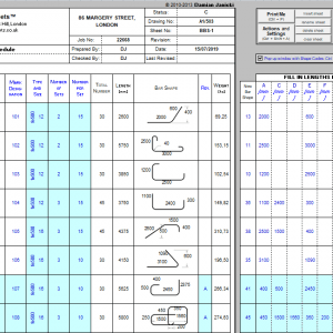 Bar Bending Schedule Excel Sheet