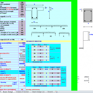 Beam Analysis ans Design to BS 8110.1985 Excel Sheet