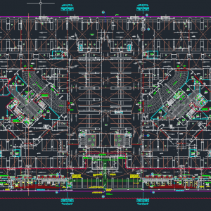 Hotel Basement Plan Layout Autocad Drawing