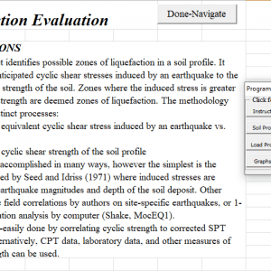 Liquefaction Analysis Excel Sheet