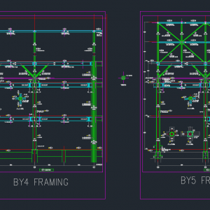 Podium Steel Framing Details DWG Drawing