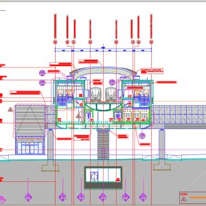 Railway Station Cross Section Autocad DWG File