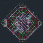 Hotel Tower Layout Plan Autocad Drawing