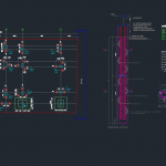 Pile Layout Plan and Section Detail Autocad Drawing