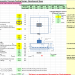 Reinforced Rectangular Concentric Concrete Footing Design Spreadsheet