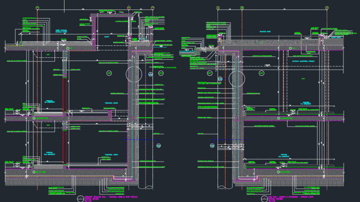 Retaining Wall Details Autocad Drawing