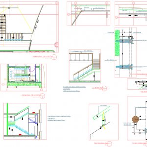 Stairs and Balustrades details Autocad DWG File