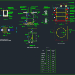 Drainage Manhole Detail - Autocad Drawing