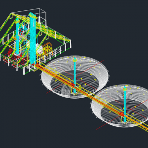 Silo Details 3D Plan - Autocad Drawing