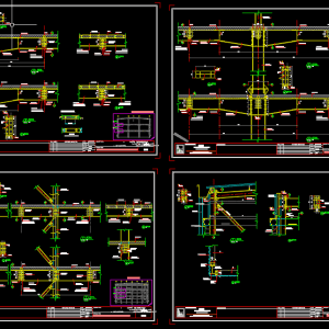 Typical Details for Steel Frame Autocad Drawing