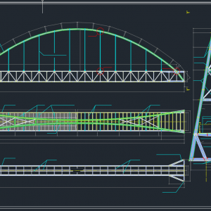 Bridge Across a River Autocad Free Drawing