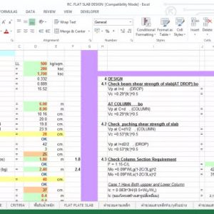 Reinforced Flat Slab Design Spreadsheet