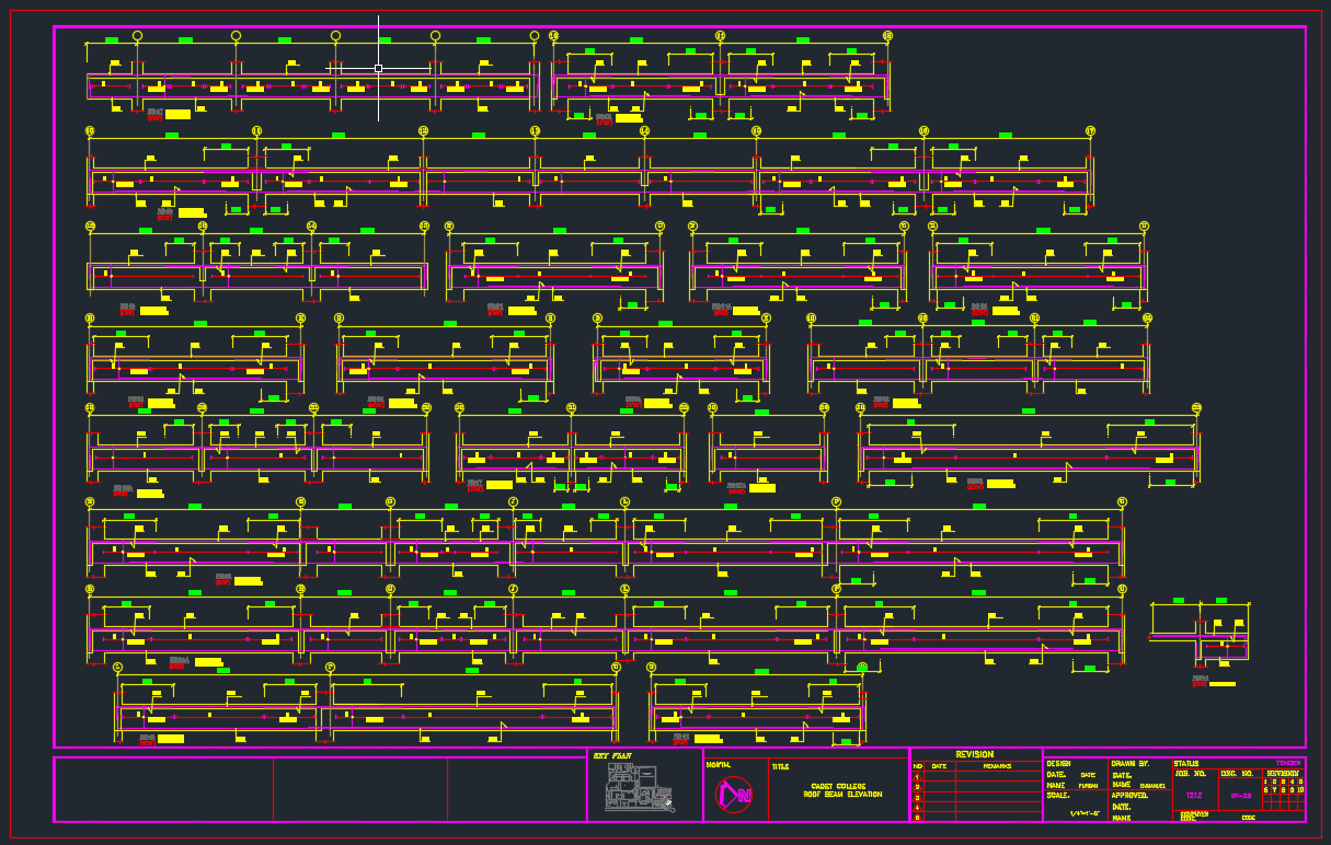 Roof Beam Elevation Autocad Free DWG