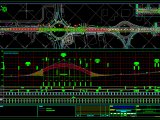 Plan and Longitudinal Profile for Bridge Autocad Free drawing