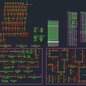 Columns and Shear Walls Details Autocad Free Drawing