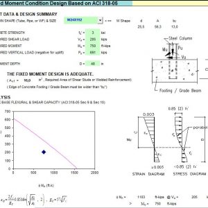 Fixed Moment Condition Design Spreadsheet