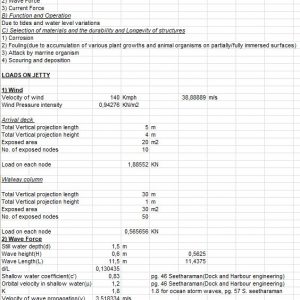 Jetty Design and calculation Spreadsheet