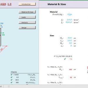 RC Shear Wall Analysis and Design Excel sheet