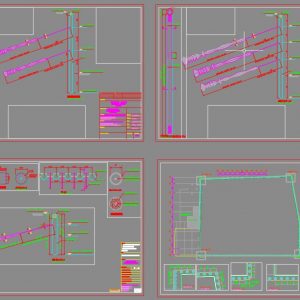 Soldier Piles and Anchorage Detail Autocad Free Drawing