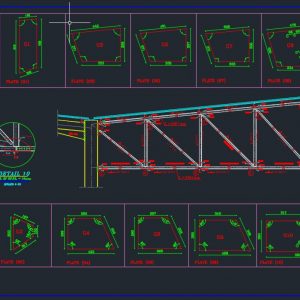 Steel Truss Detailing Autocad Free Drawing