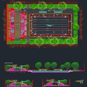 Swimming Pool Layout Plan Autocad Drawing