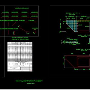 WingWall of Culvert Details Autocad Drawing