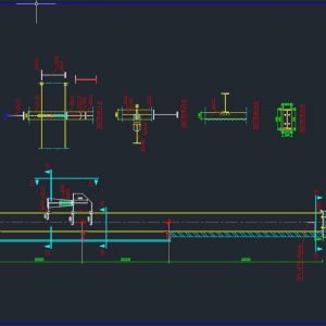 Steel Column of Frame Details Autocad Free Drawing