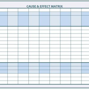 Cause and Effect Matrix Spreadsheet