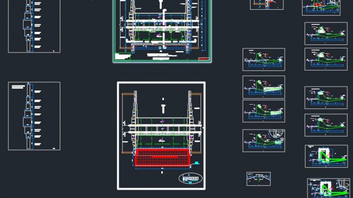 Concrete Spillway Details Autocad Free Drawing