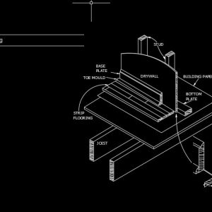 Wood Strip Flooring Autocad Drawing Detail