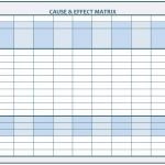 Cause and Effect Matrix Spreadsheet